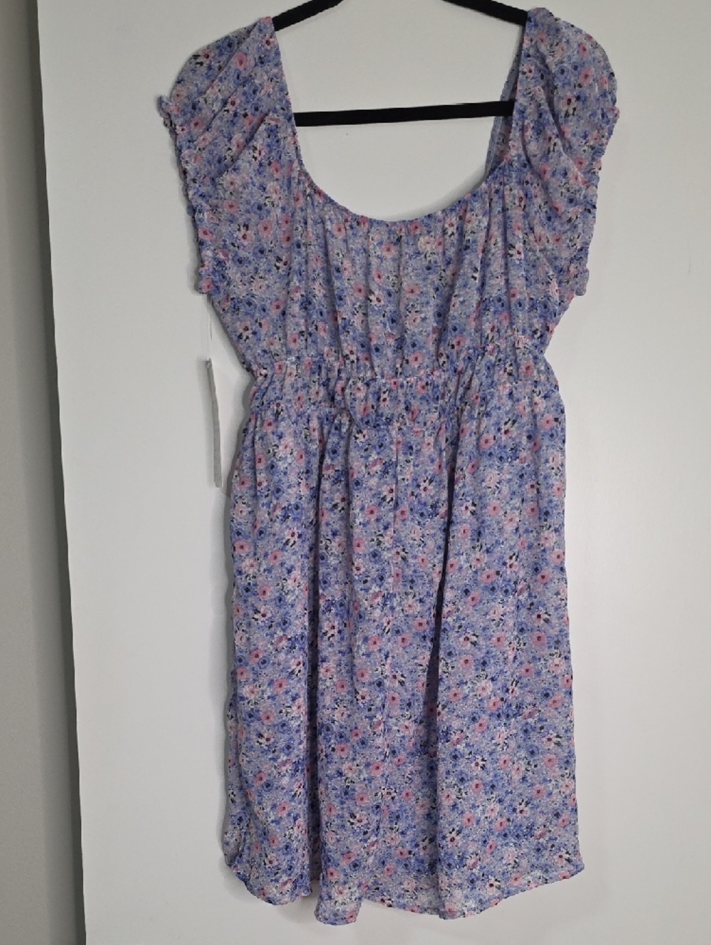 Discovery Lavender Floral Tie-Waist Kids Dress - Picture 3 of 4